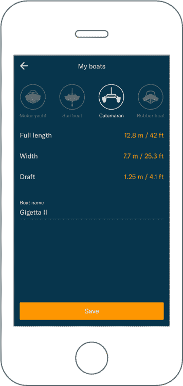 Insert your boat with Dockbooking boat-chooser.